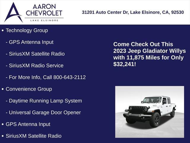 used 2023 Jeep Gladiator car, priced at $32,241