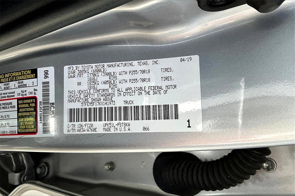 used 2019 Toyota Tundra car, priced at $33,805