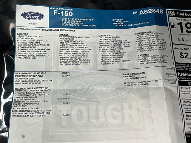 used 2024 Ford F-150 car, priced at $78,200