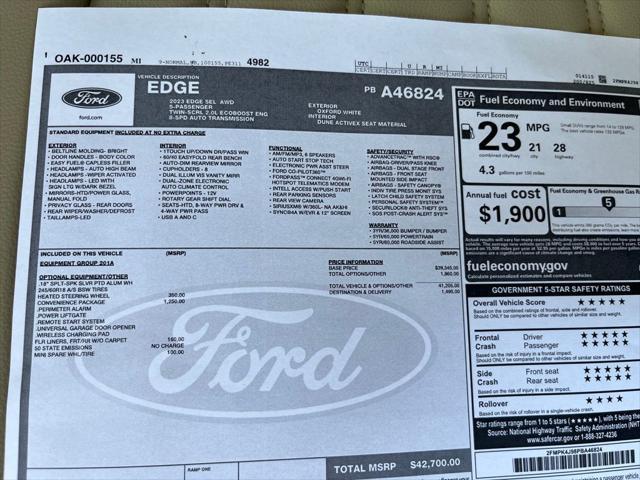 used 2023 Ford Edge car, priced at $29,400