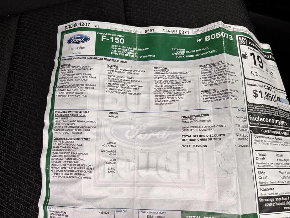 used 2022 Ford F-150 car, priced at $46,400