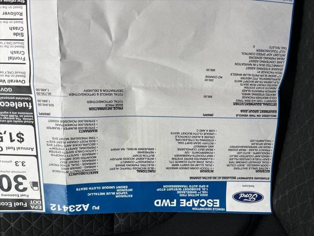 used 2023 Ford Escape car, priced at $23,300