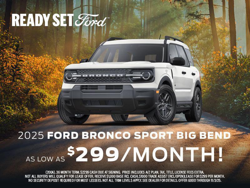 new 2025 Ford Bronco Sport car, priced at $33,092
