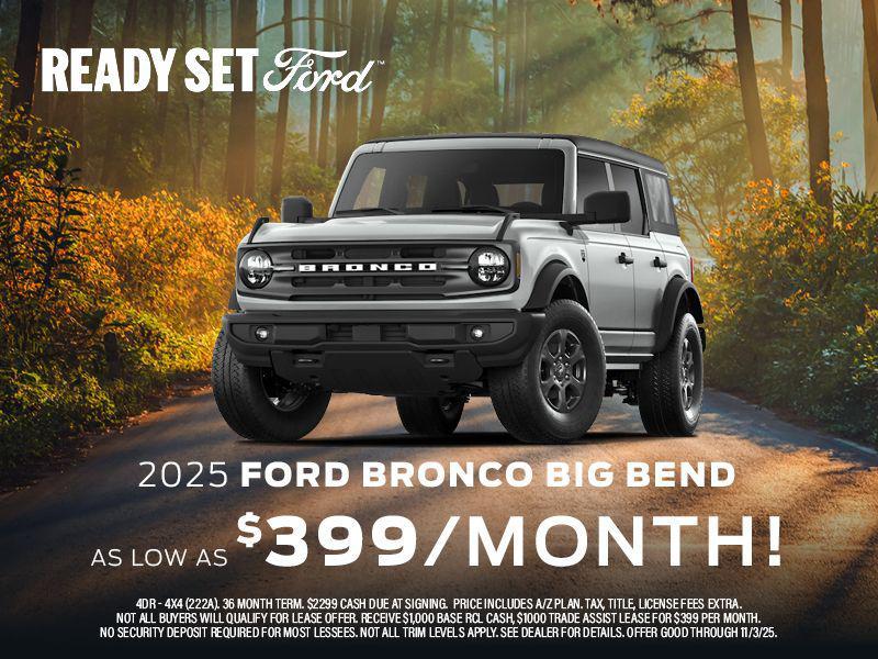 new 2025 Ford Bronco car, priced at $45,384