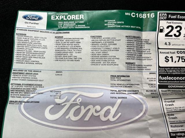 used 2021 Ford Explorer car, priced at $32,200