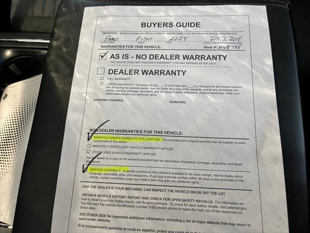used 2024 Ford F-150 car, priced at $56,200