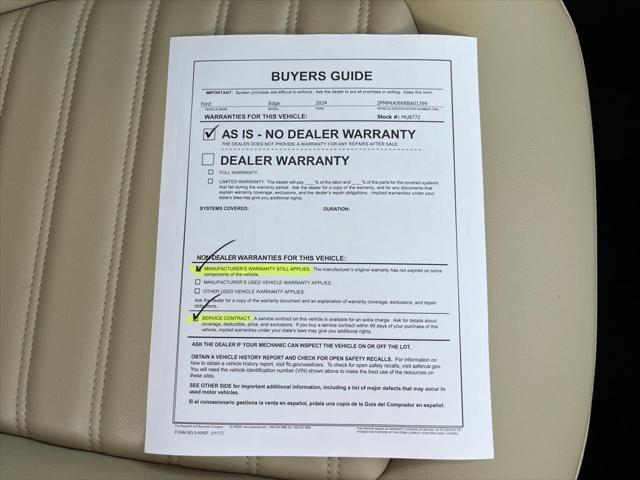 used 2024 Ford Edge car, priced at $28,400