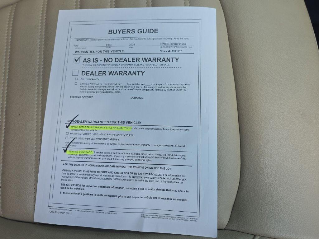 used 2024 Ford Edge car, priced at $28,800
