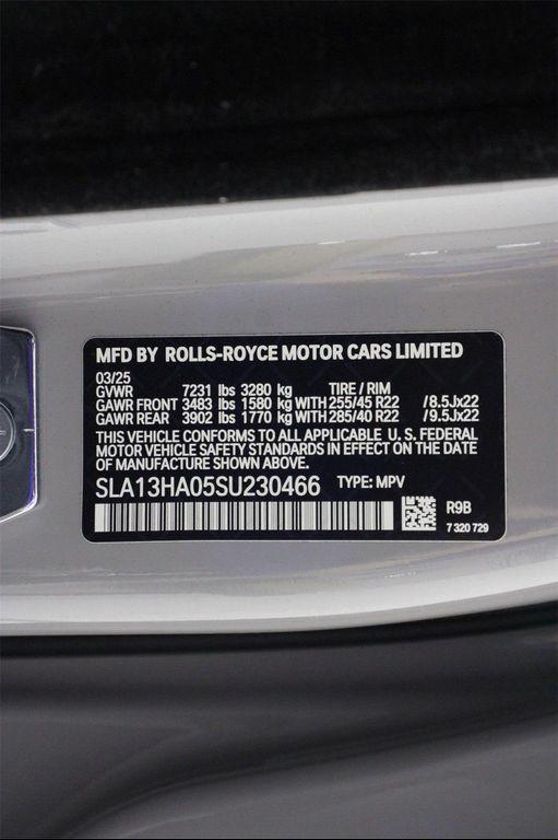 new 2025 Rolls-Royce Cullinan car, priced at $533,900