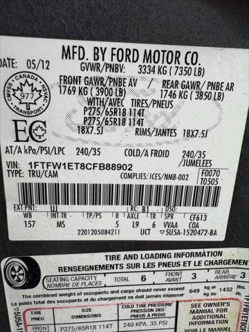 used 2012 Ford F-150 car, priced at $8,998