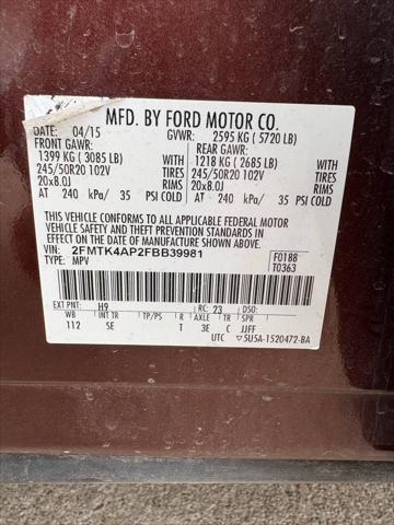 used 2015 Ford Edge car, priced at $8,998
