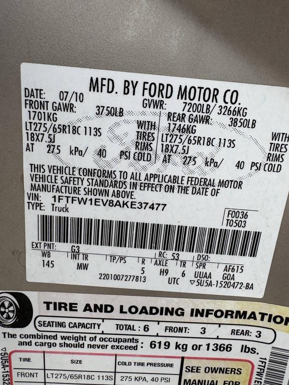 used 2010 Ford F-150 car, priced at $7,767