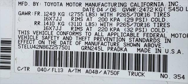 used 2006 Toyota Tacoma car, priced at $12,226