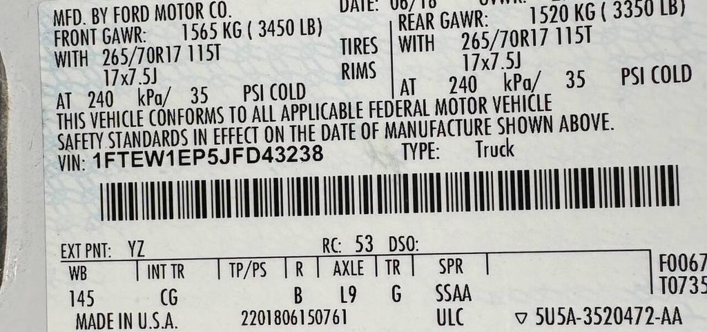 used 2018 Ford F-150 car, priced at $20,456