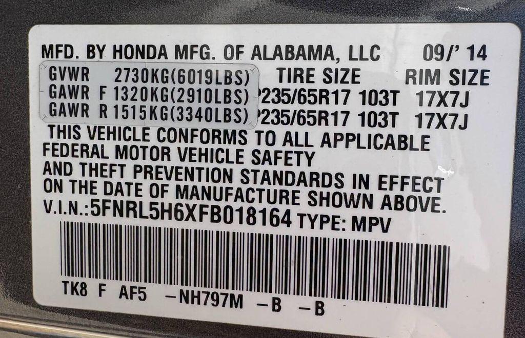 used 2015 Honda Odyssey car, priced at $9,478