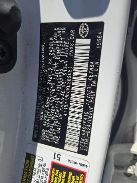 used 2019 Toyota Camry car, priced at $19,500