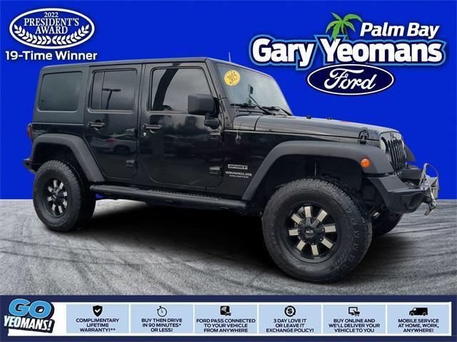 used 2015 Jeep Wrangler Unlimited car, priced at $17,477