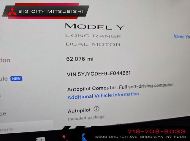 used 2020 Tesla Model Y car, priced at $22,520