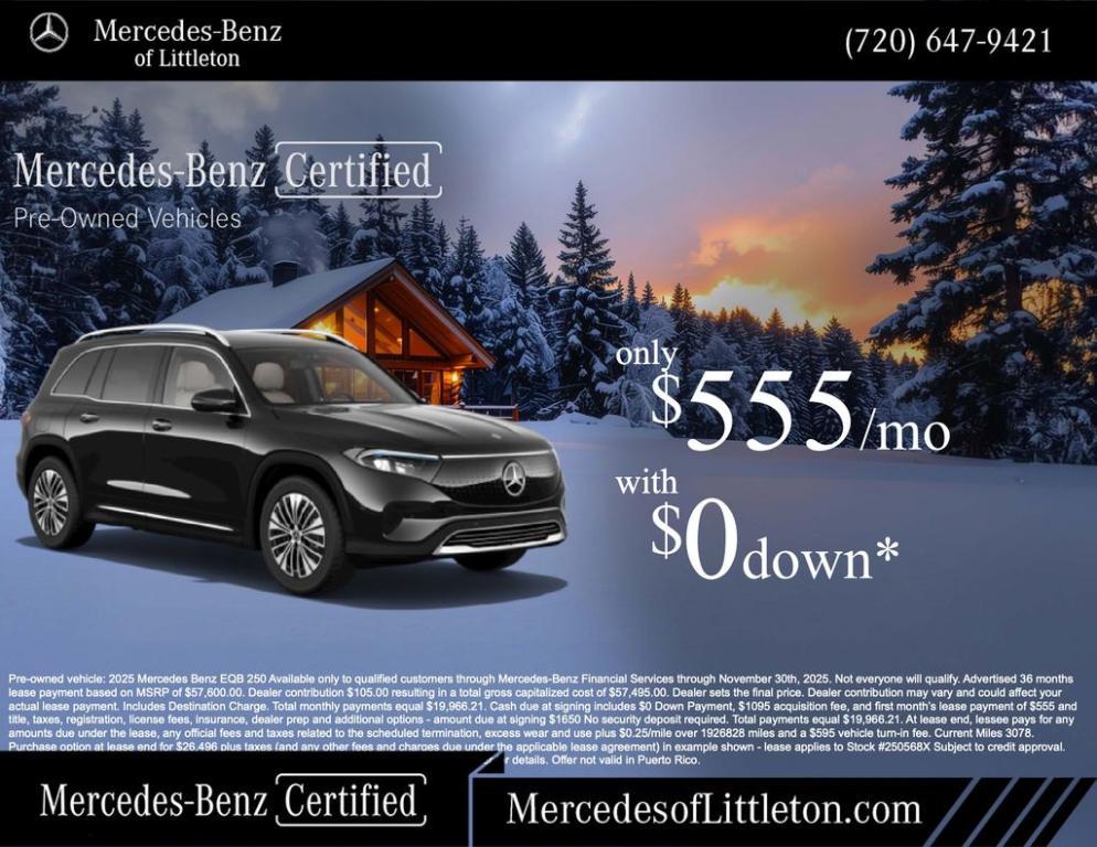 used 2025 Mercedes-Benz EQB 250 car, priced at $47,678