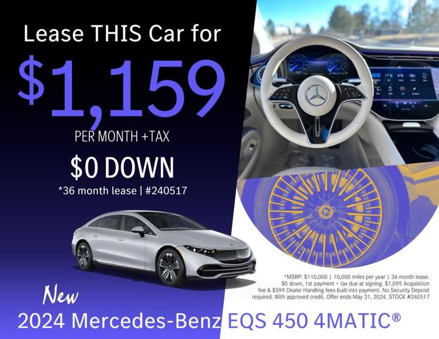 new 2024 Mercedes-Benz EQS 450 car, priced at $110,000