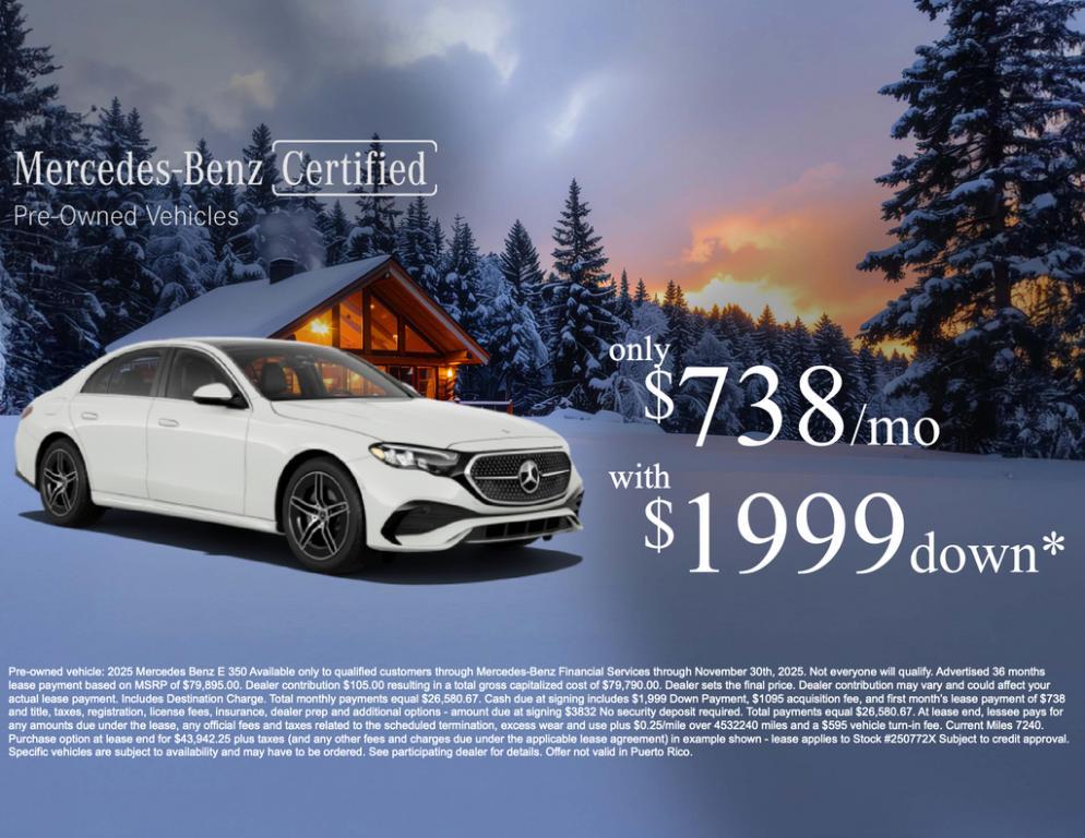 used 2025 Mercedes-Benz E-Class car, priced at $64,000