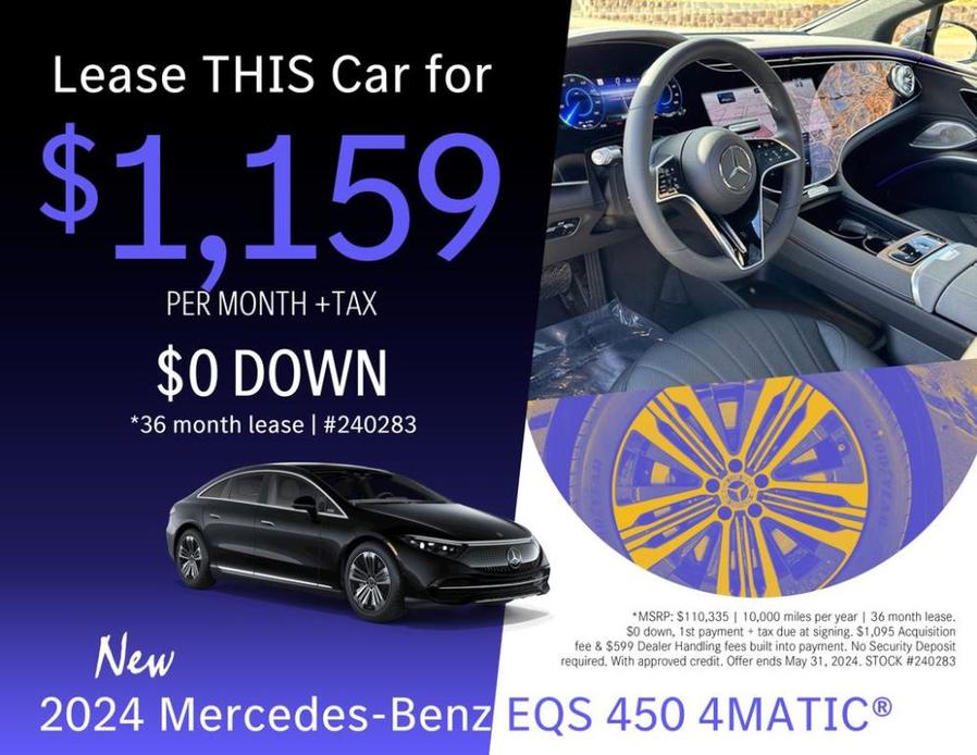 new 2024 Mercedes-Benz EQS 450 car, priced at $110,335