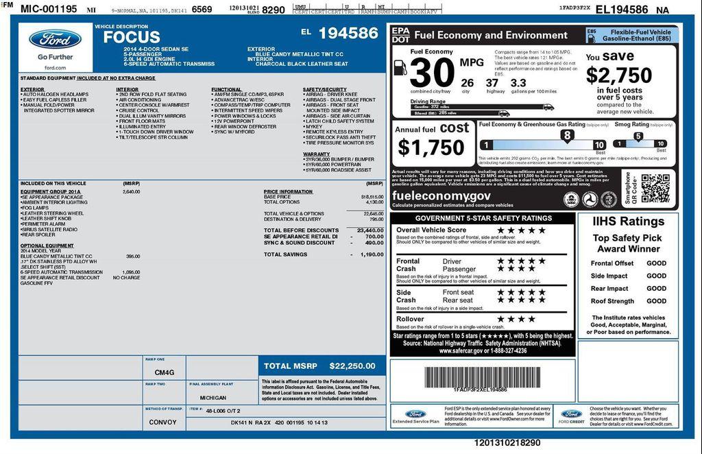 used 2014 Ford Focus car, priced at $4,500