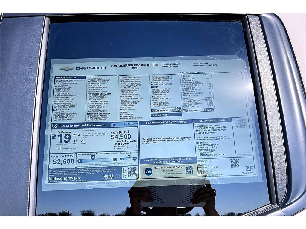 new 2026 Chevrolet Silverado 1500 car, priced at $44,850