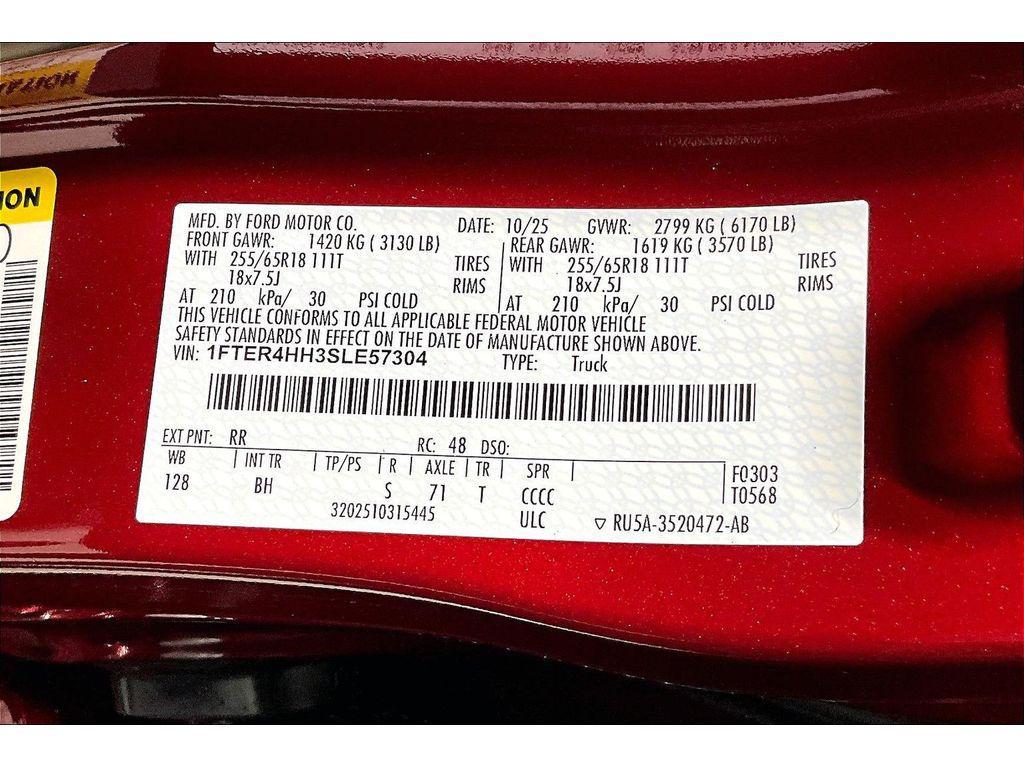 new 2025 Ford Ranger car, priced at $41,780