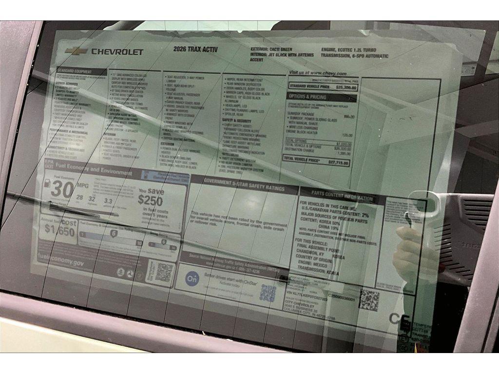 new 2026 Chevrolet Trax car, priced at $27,615