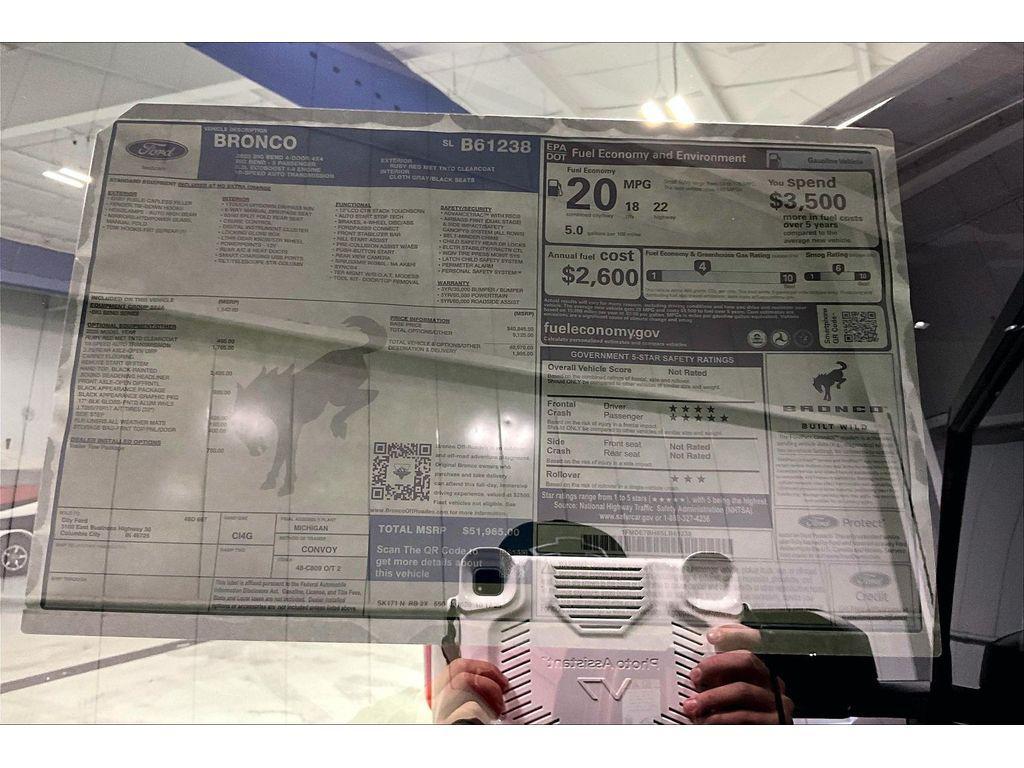 new 2025 Ford Bronco car, priced at $49,462