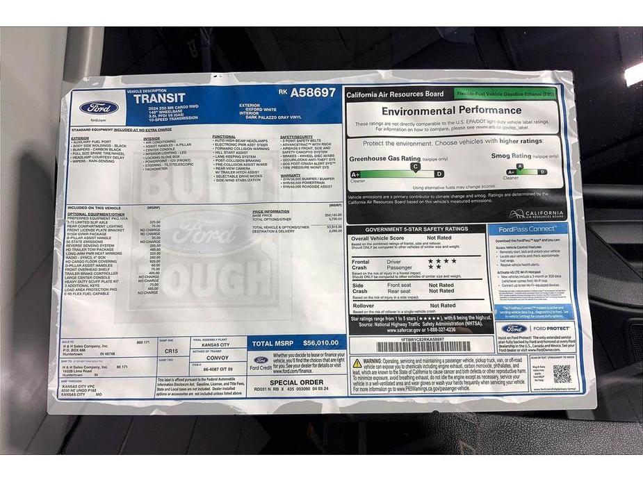 new 2024 Ford Transit-250 car, priced at $54,010