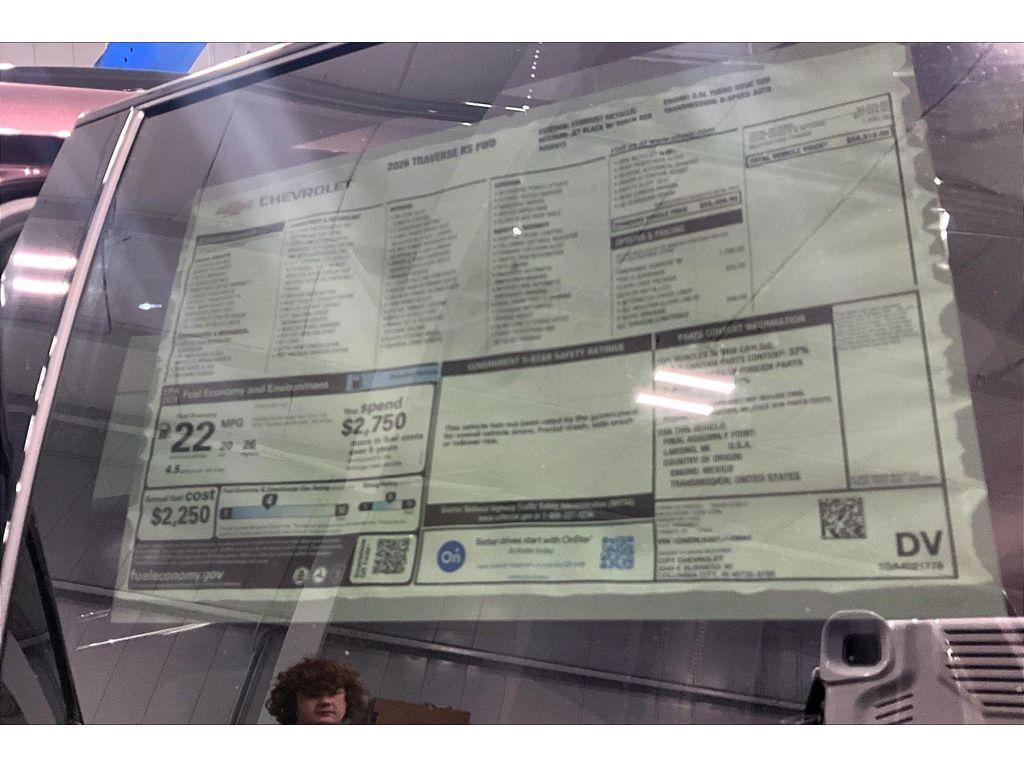 new 2026 Chevrolet Traverse car, priced at $58,000