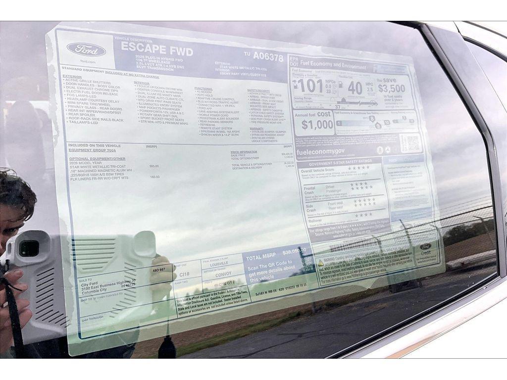 new 2026 Ford Escape PHEV car, priced at $34,050