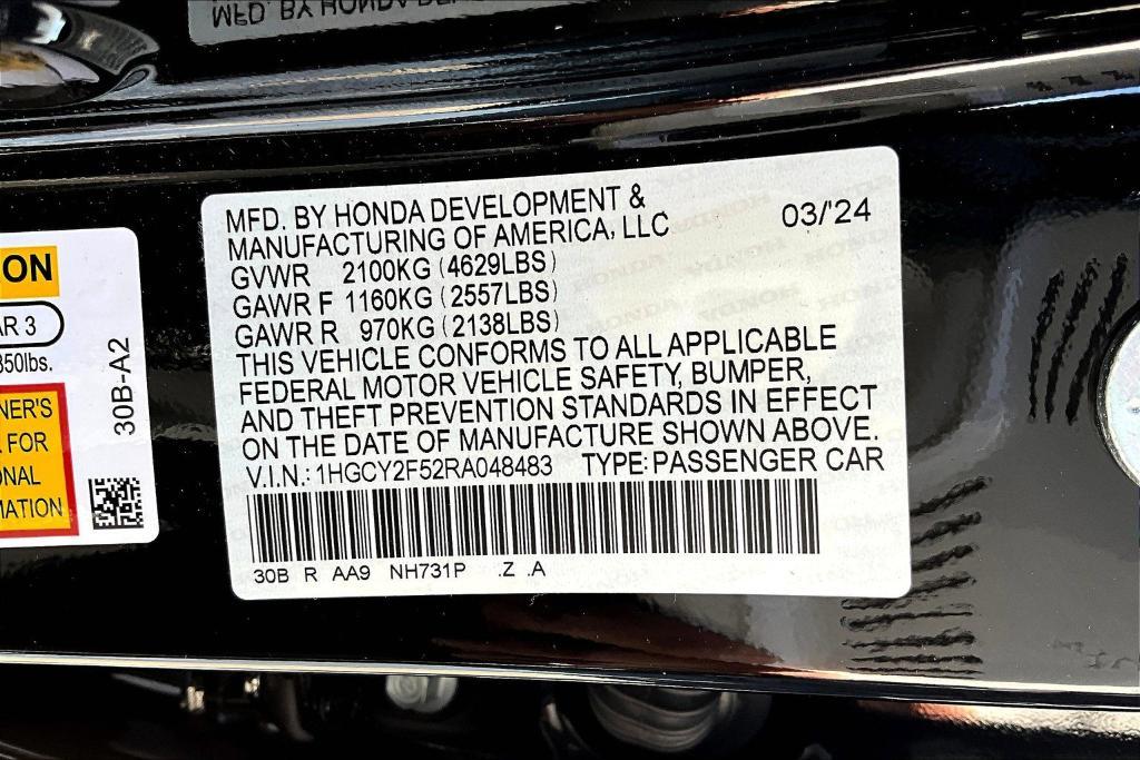 new 2024 Honda Accord Hybrid car, priced at $32,895