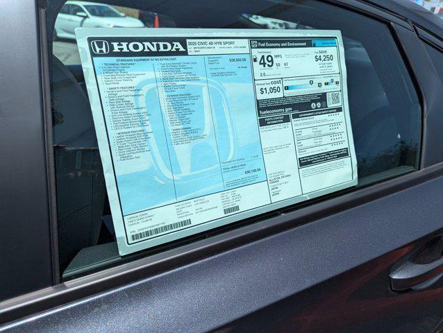 new 2025 Honda Civic Hybrid car, priced at $29,021