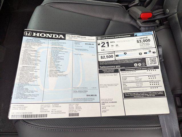 new 2025 Honda Pilot car, priced at $52,991