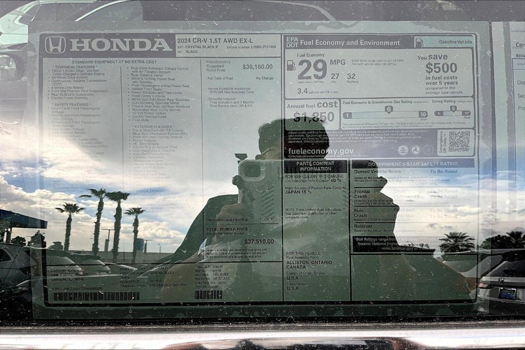 new 2024 Honda CR-V car, priced at $37,492