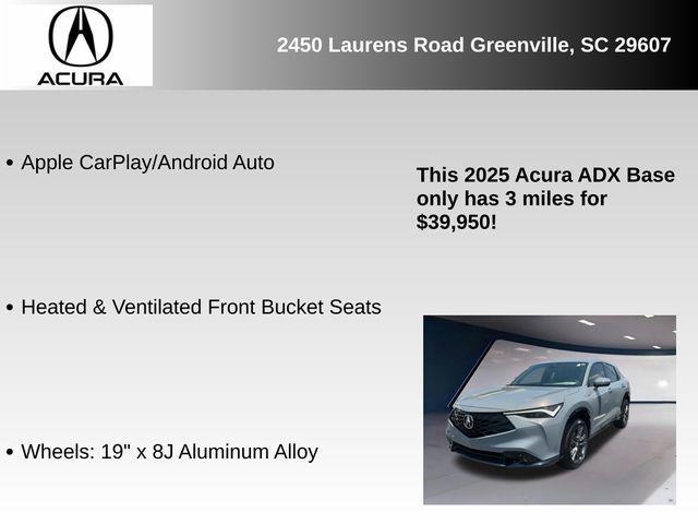 new 2025 Acura ADX car, priced at $39,950
