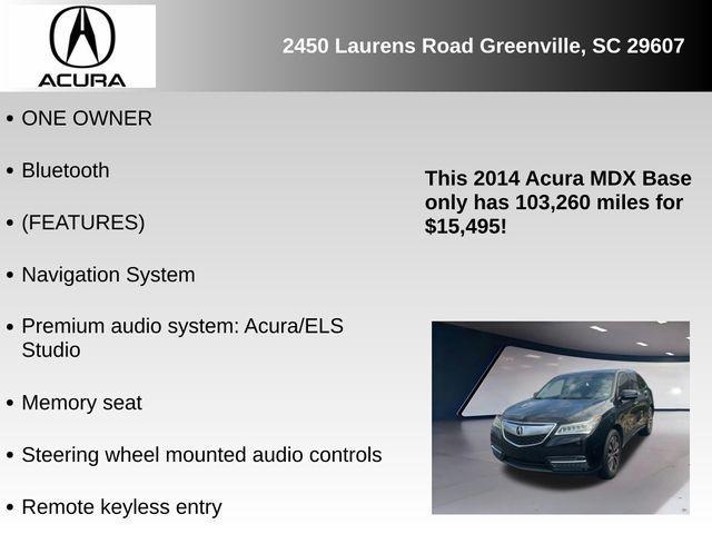 used 2014 Acura MDX car, priced at $15,495
