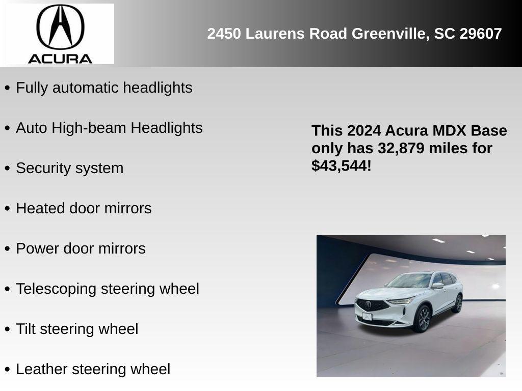 used 2024 Acura MDX car, priced at $43,544