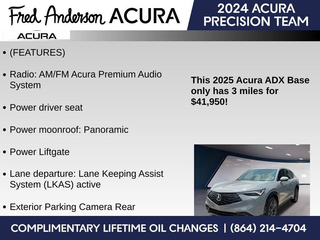 new 2025 Acura ADX car, priced at $41,950