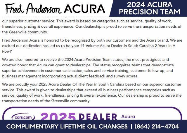 new 2025 Acura ADX car, priced at $41,950