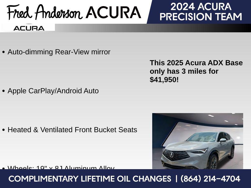 new 2025 Acura ADX car, priced at $41,950