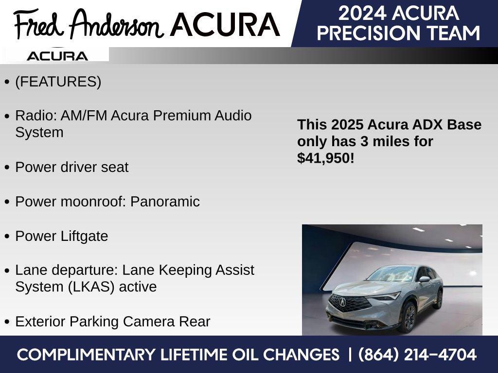 new 2025 Acura ADX car, priced at $41,950
