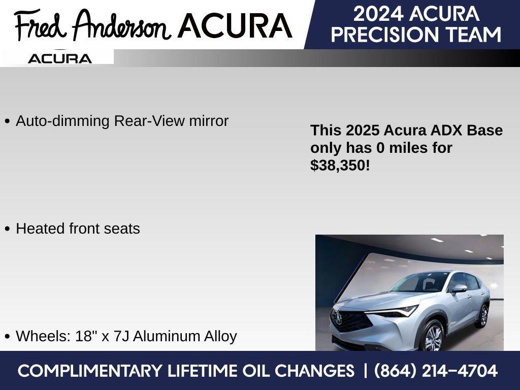 new 2025 Acura ADX car, priced at $38,350
