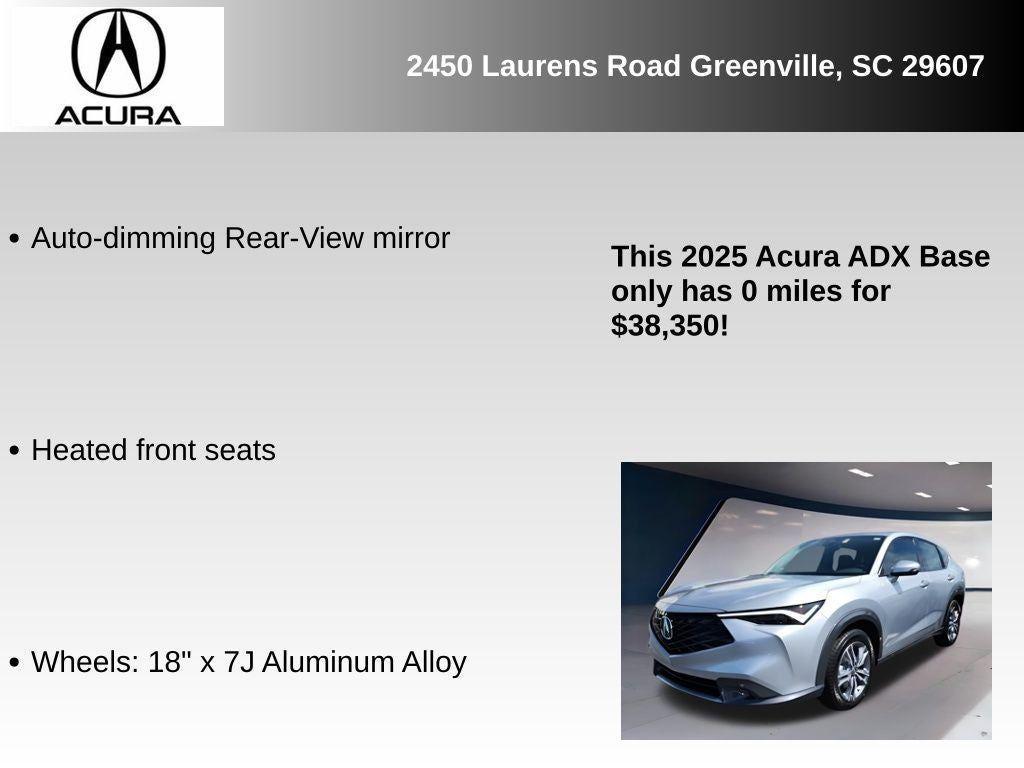 new 2025 Acura ADX car, priced at $37,350