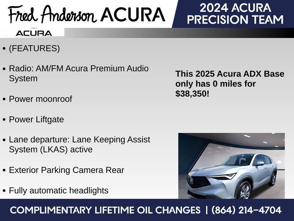 new 2025 Acura ADX car, priced at $38,350