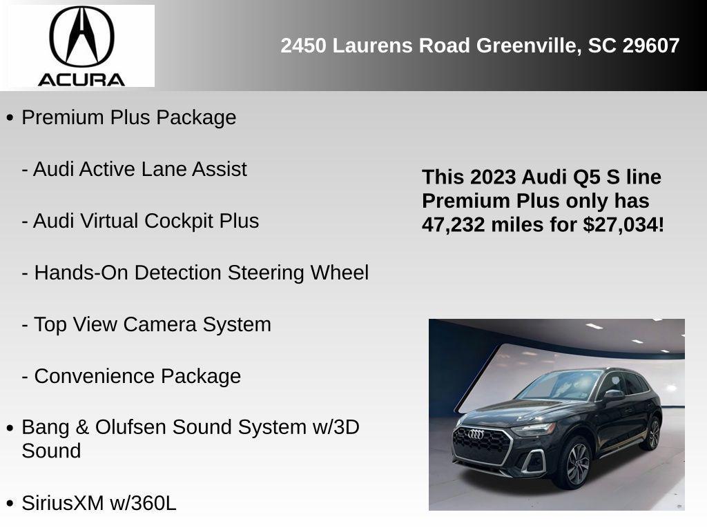used 2023 Audi Q5 car, priced at $27,034