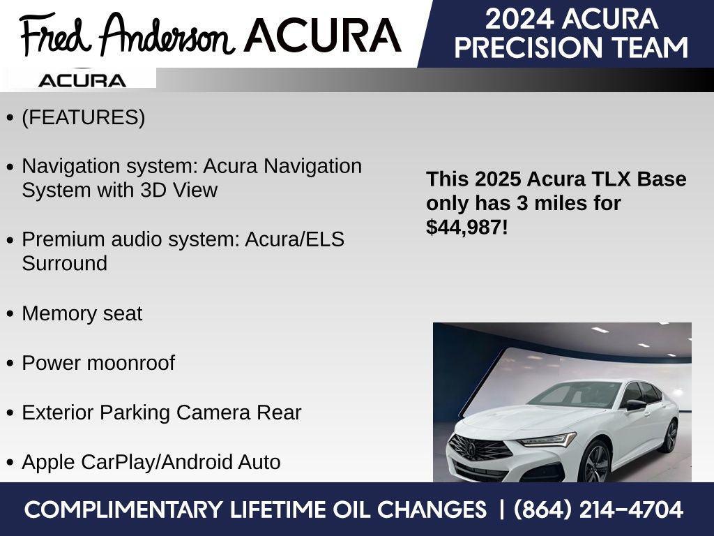 new 2025 Acura TLX car, priced at $44,987